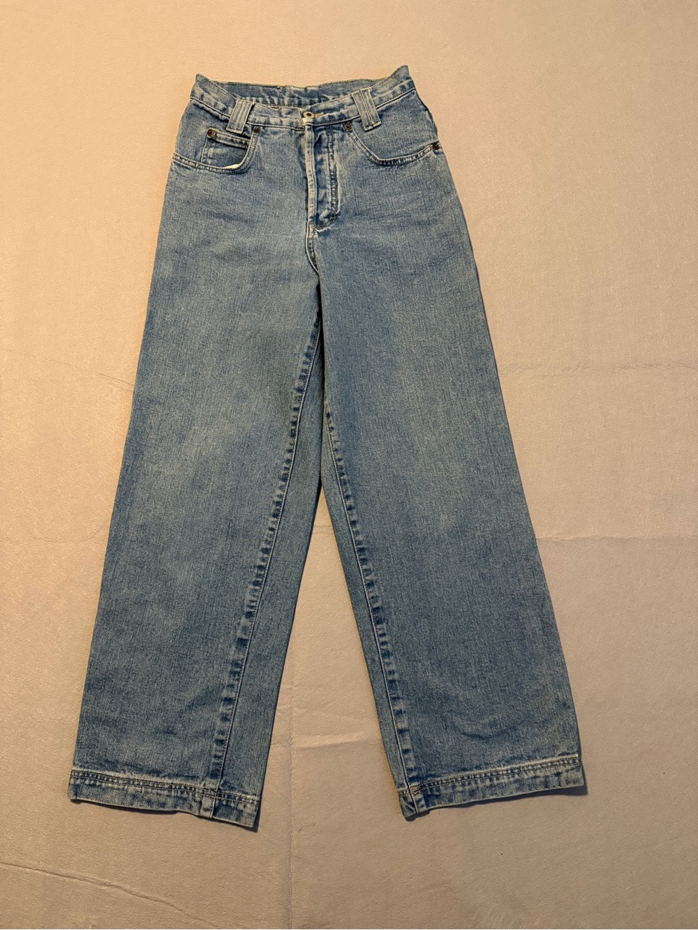 VTG 90s Grass Roots Jean Wide Leg Made In USA High Waist Button Fly Size 3/4 24”